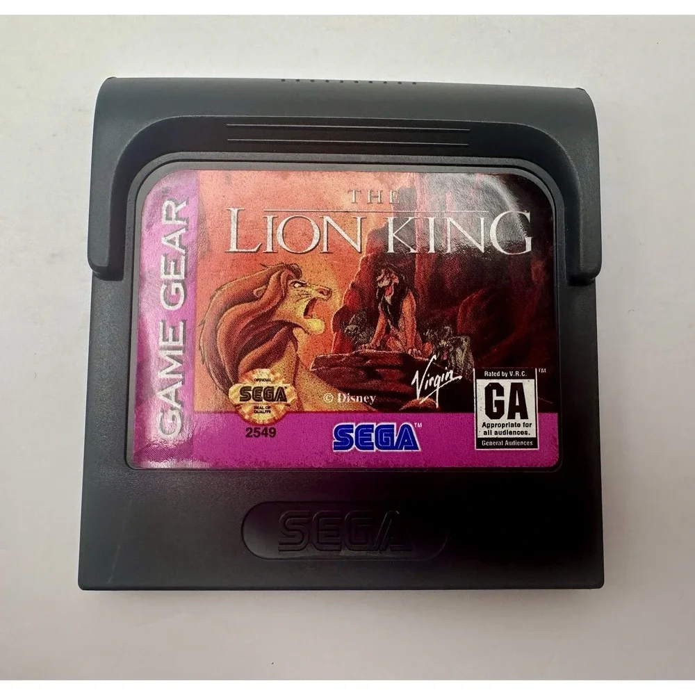The Lion King Sega Game Gear 1995 Cartridge